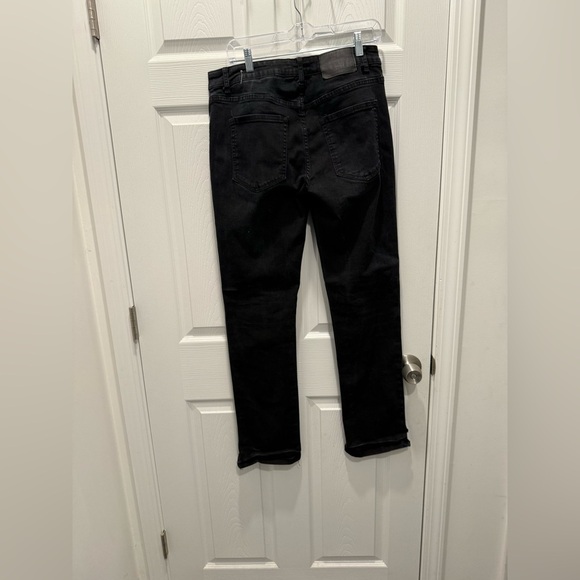 Rue 21 Black Denim Straight Leg Jeans Size 32x32. Straight Ultra Flex. - Picture 3 of 7